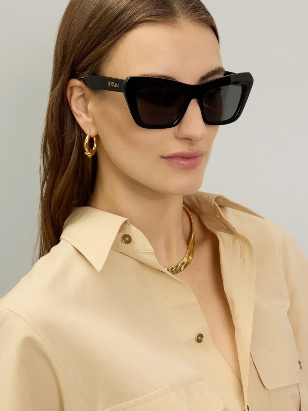 DEREK LAM Prisha Black Sunglasses